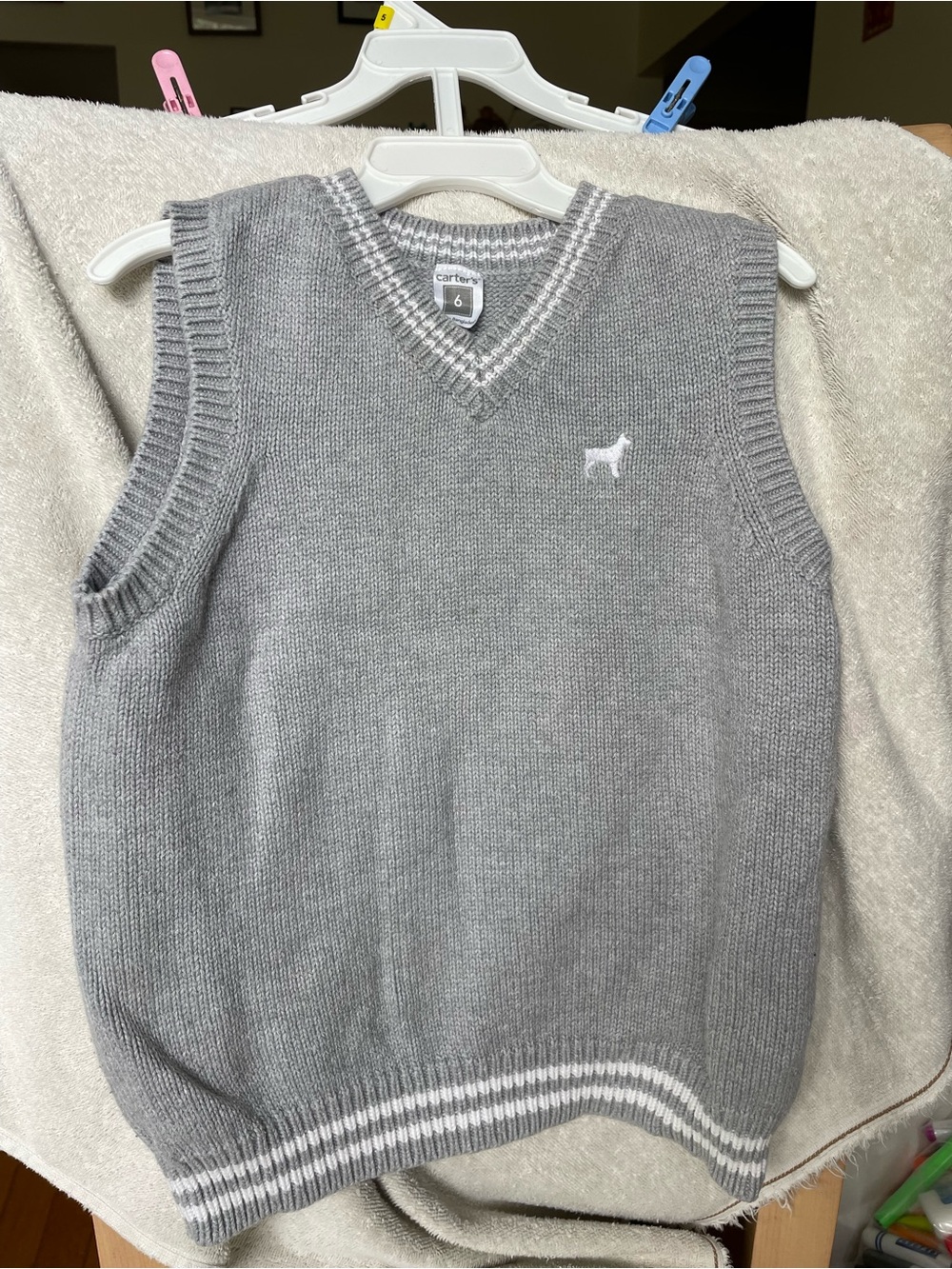 Carter's Boys' Gray V-Neck Sweater Vest